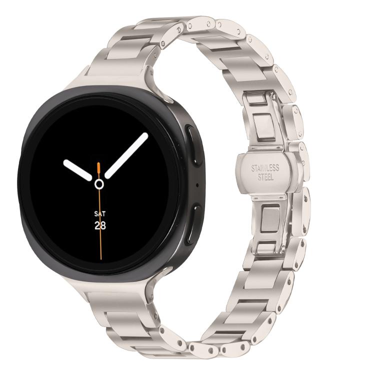 Cinturino per orologio sottile in acciaio inossidabile con fibbia a farfalla in metallo., For Samsung Galaxy Ultra 47mm / Ultra 2025, For Samsung Galaxy Watch8 / Watch8 Classic