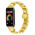 Cinturino per orologio sottile in acciaio inossidabile con fibbia a farfalla in metallo., For Huawei Band 10 / 9 / 8