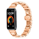 Cinturino per orologio sottile in acciaio inossidabile con fibbia a farfalla in metallo., For Huawei Band 10 / 9 / 8
