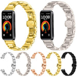 Cinturino per orologio sottile in acciaio inossidabile con fibbia a farfalla in metallo., For Huawei Band 10 / 9 / 8
