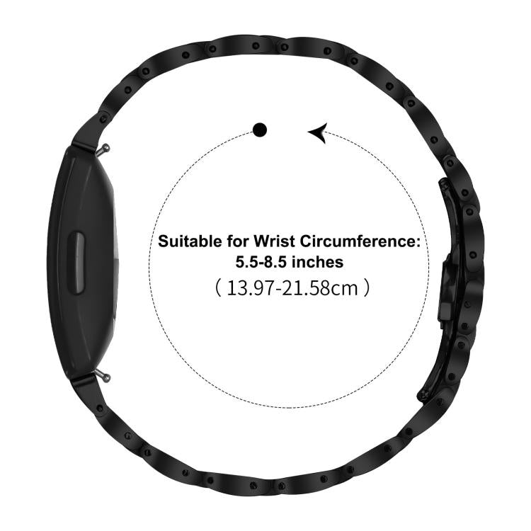 Cinturino per orologio sottile in acciaio inossidabile con fibbia a farfalla in metallo., For Fitbit Inspire 3, For Fitbit Ace 3 / Ace 2 / Inspire 2