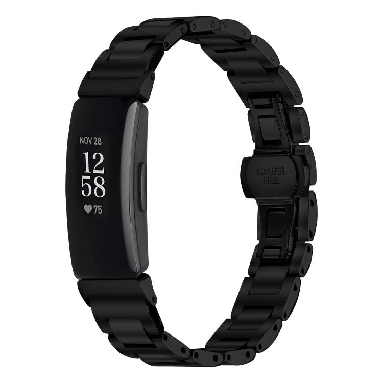 Cinturino per orologio sottile in acciaio inossidabile con fibbia a farfalla in metallo., For Fitbit Inspire 3, For Fitbit Ace 3 / Ace 2 / Inspire 2