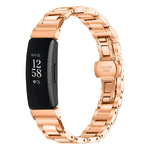 Cinturino per orologio sottile in acciaio inossidabile con fibbia a farfalla in metallo., For Fitbit Inspire 3, For Fitbit Ace 3 / Ace 2 / Inspire 2
