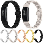 Cinturino per orologio sottile in acciaio inossidabile con fibbia a farfalla in metallo., For Fitbit Inspire 3, For Fitbit Ace 3 / Ace 2 / Inspire 2