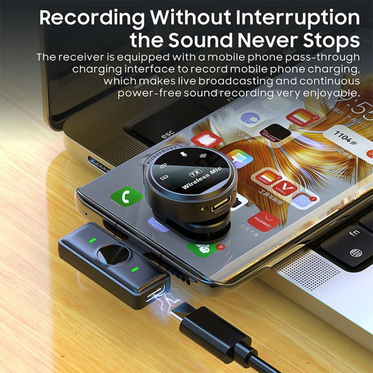 Microfono lavalier wireless J6 con custodia di ricarica