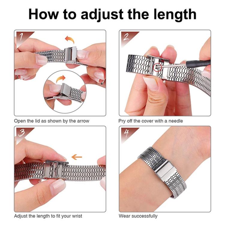 Cinturino per orologio in acciaio inossidabile con fibbia integrata a sette perline e montatura in metallo., For Redmi Watch 5 / Watch 4