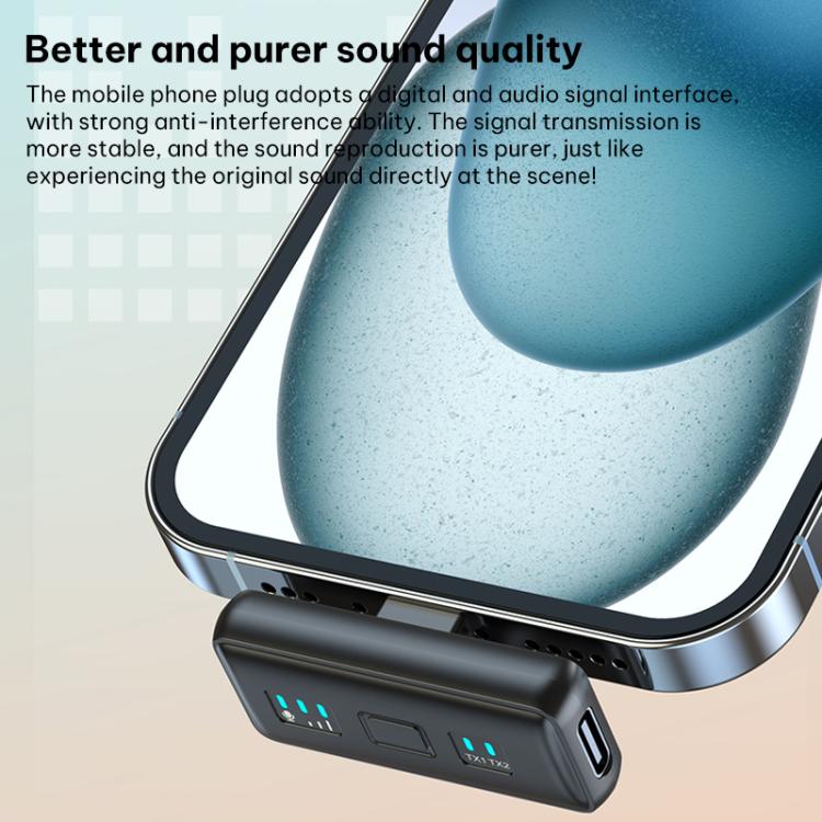 Microfono lavalier wireless Q12 Type-C 2 in 1