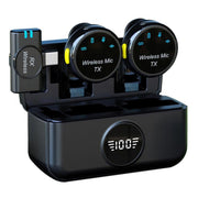 Microfono wireless mini S5 2 in 1 con clip magnetica e custodia