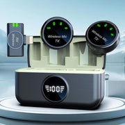 Microfono wireless mini S5 2 in 1 con clip magnetica e custodia