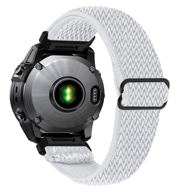 Cinturino per orologio in nylon intrecciato elastico con motivo a onde., For Garmin 22mm, For Garmin 26mm