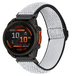 Cinturino per orologio in nylon intrecciato elastico con motivo a onde., For Garmin 22mm, For Garmin 26mm