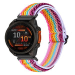 Cinturino per orologio in nylon intrecciato elastico con motivo a onde., For Garmin 20mm