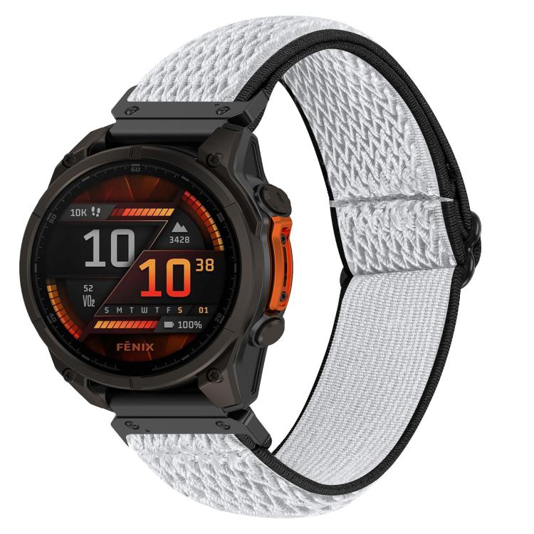 Cinturino per orologio in nylon intrecciato elastico con motivo a onde., For Garmin 20mm
