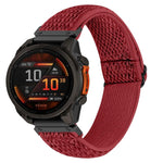 Cinturino per orologio in nylon intrecciato elastico con motivo a onde., For Garmin 20mm