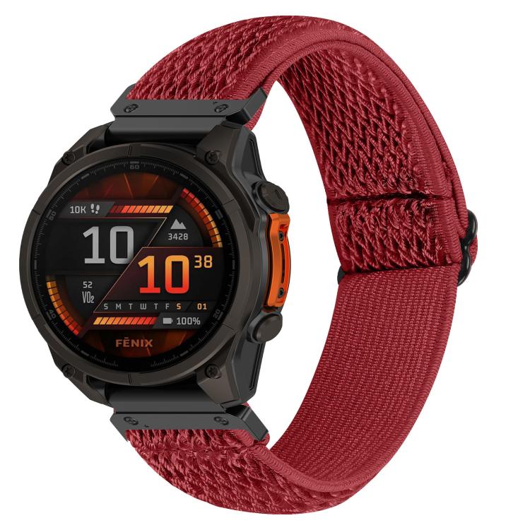 Cinturino per orologio in nylon intrecciato elastico con motivo a onde., For Garmin 20mm