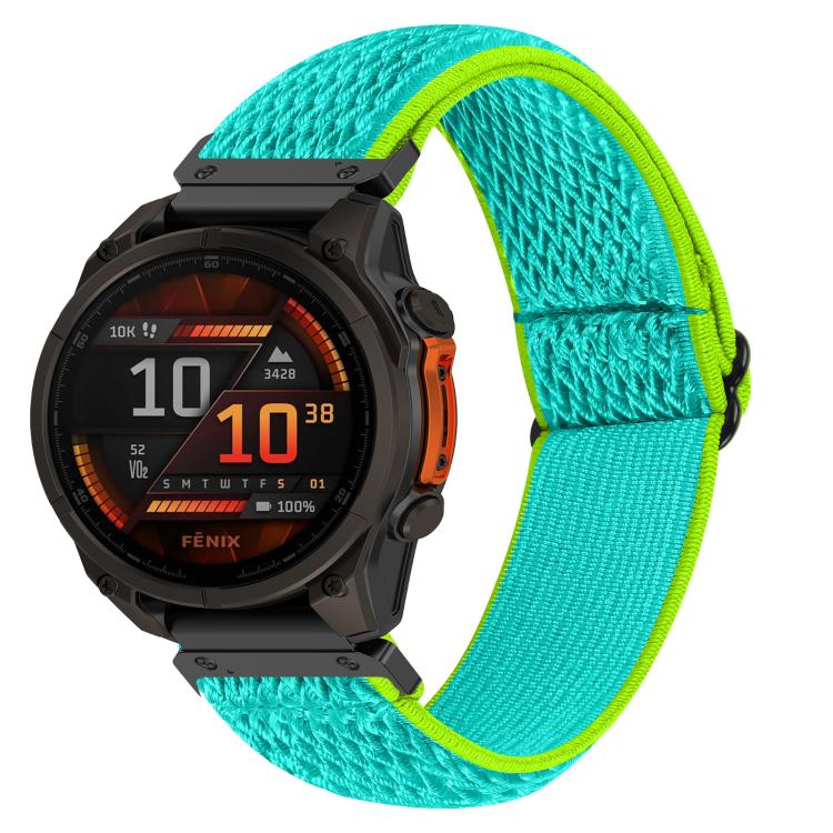 Cinturino per orologio in nylon intrecciato elastico con motivo a onde., For Garmin 20mm