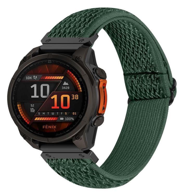 Cinturino per orologio in nylon intrecciato elastico con motivo a onde., For Garmin 20mm
