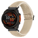 Cinturino per orologio in nylon intrecciato elastico con motivo a onde., For Garmin 20mm