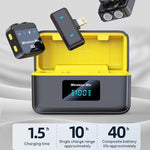 Microfono lavalier wireless Q9 2 in 1 con Type-C e 8 Pin