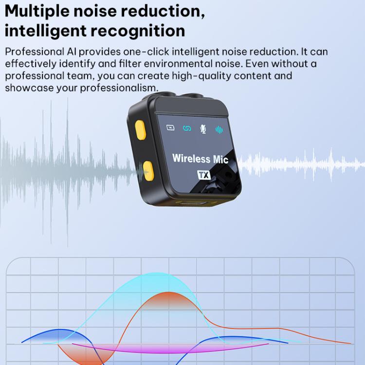 Microfono lavalier wireless Q9 2 in 1 con Type-C e 8 Pin