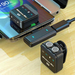 Microfono lavalier wireless Q9 2 in 1 con Type-C e 8 Pin