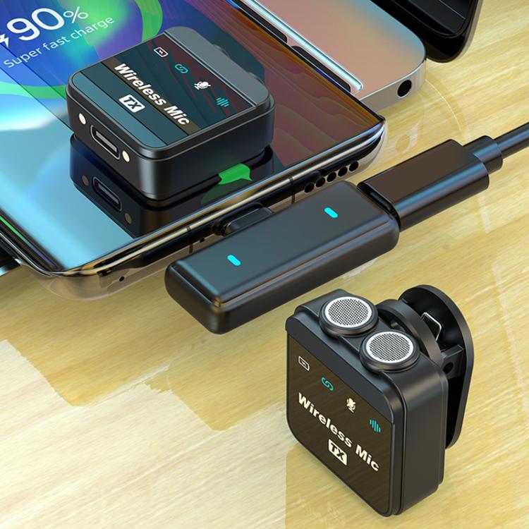 Microfono lavalier wireless Q9 2 in 1 con Type-C e 8 Pin