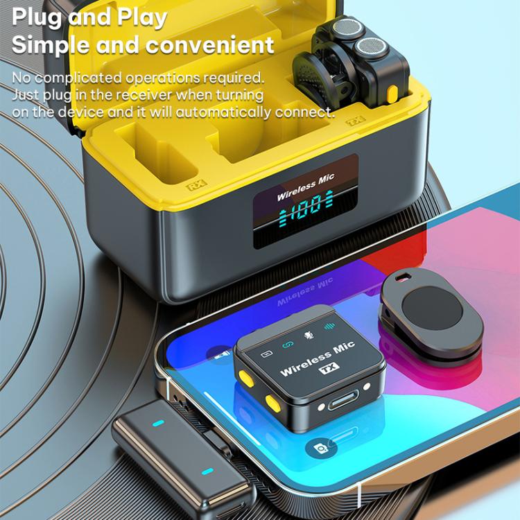 Microfono lavalier wireless Q9 2 in 1 con Type-C e 8 Pin