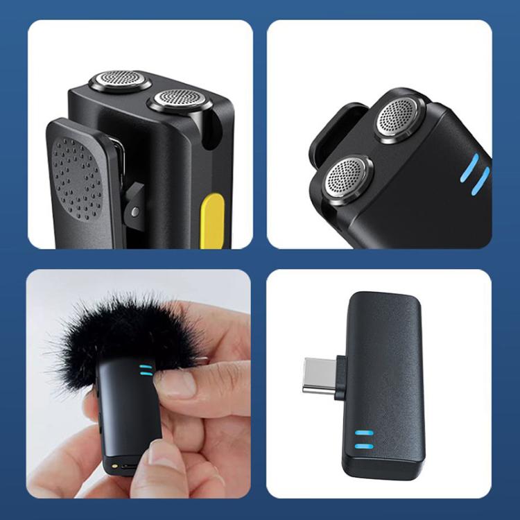 Microfono lavalier wireless 2 in 1 Type-C e 8 Pin