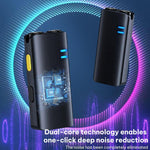 Microfono lavalier wireless 2 in 1 Type-C e 8 Pin