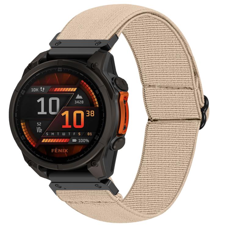 Cinturino per orologio in nylon elastico a tinta unita, For Garmin 26mm