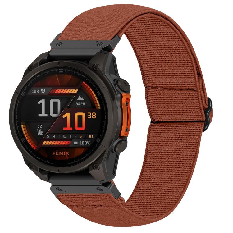 Cinturino per orologio in nylon elastico a tinta unita, For Garmin 26mm