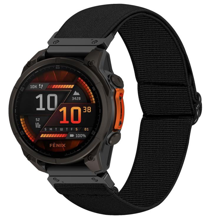 Cinturino per orologio in nylon elastico a tinta unita, For Garmin 26mm