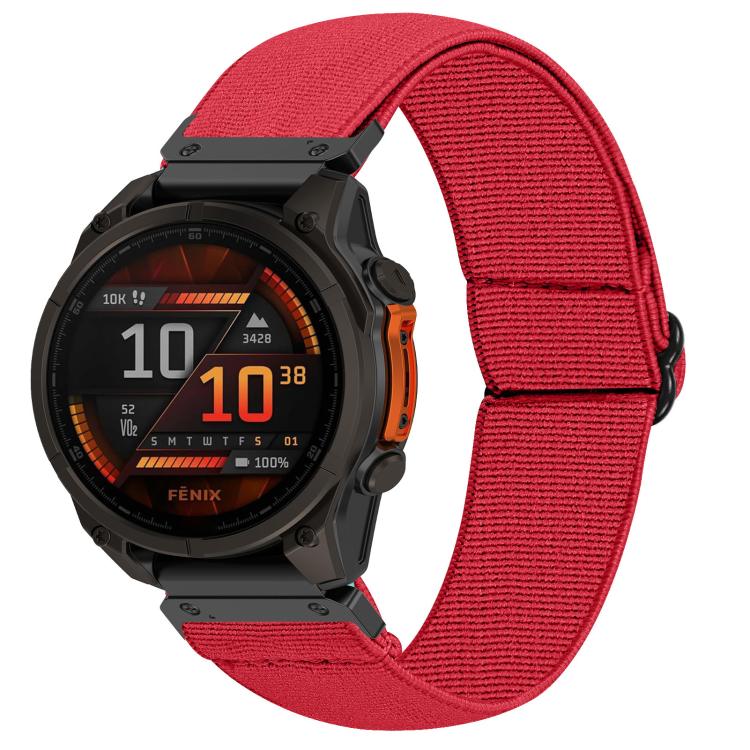Cinturino per orologio in nylon elastico a tinta unita, For Garmin 26mm