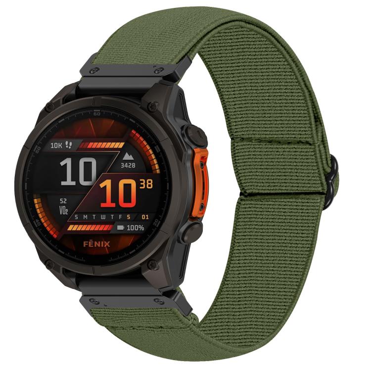 Cinturino per orologio in nylon elastico a tinta unita, For Garmin 26mm