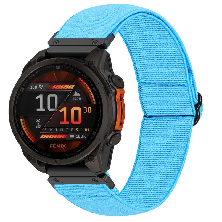 Cinturino per orologio in nylon elastico a tinta unita, For Garmin 26mm