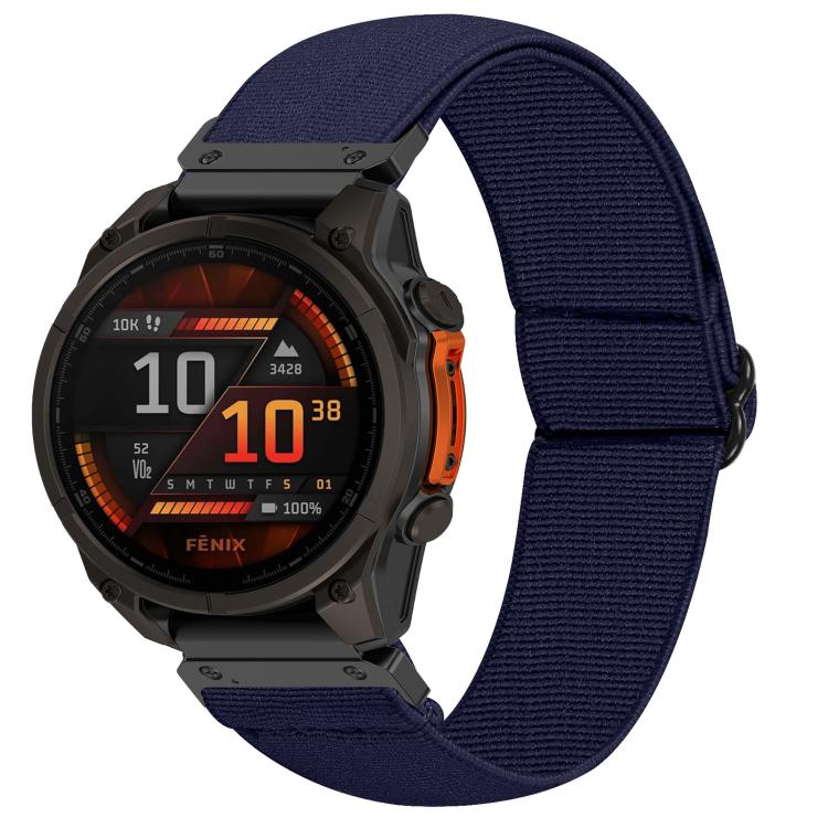 Cinturino per orologio in nylon elastico a tinta unita, For Garmin 26mm
