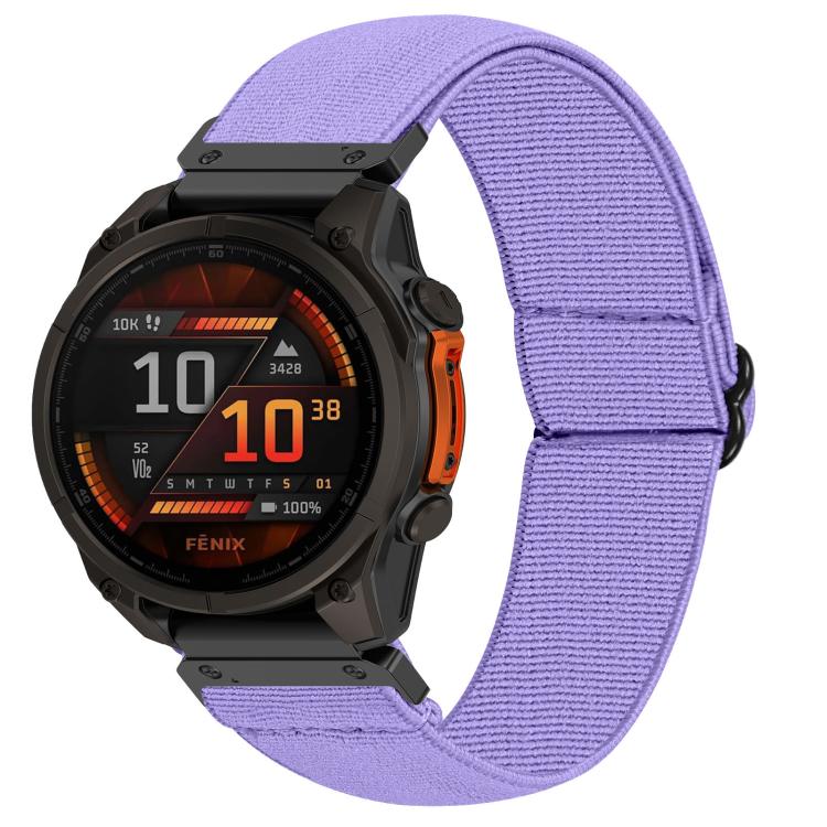 Cinturino per orologio in nylon elastico a tinta unita, For Garmin 26mm