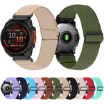Cinturino per orologio in nylon elastico a tinta unita, For Garmin 26mm