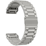 Cinturino per orologio in acciaio inossidabile con chiusura pieghevole integrata Tactix a tre perline., For Garmin 26mm, For Garmin 22mm