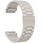 Cinturino per orologio in acciaio inossidabile con chiusura pieghevole integrata Tactix a tre perline., For Garmin 26mm, For Garmin 22mm