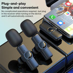Microfono lavalier wireless J1 con riduzione rumore
