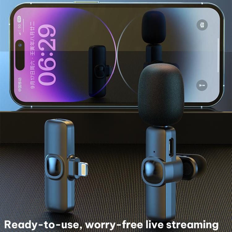 Microfono lavalier wireless J1 con riduzione rumore
