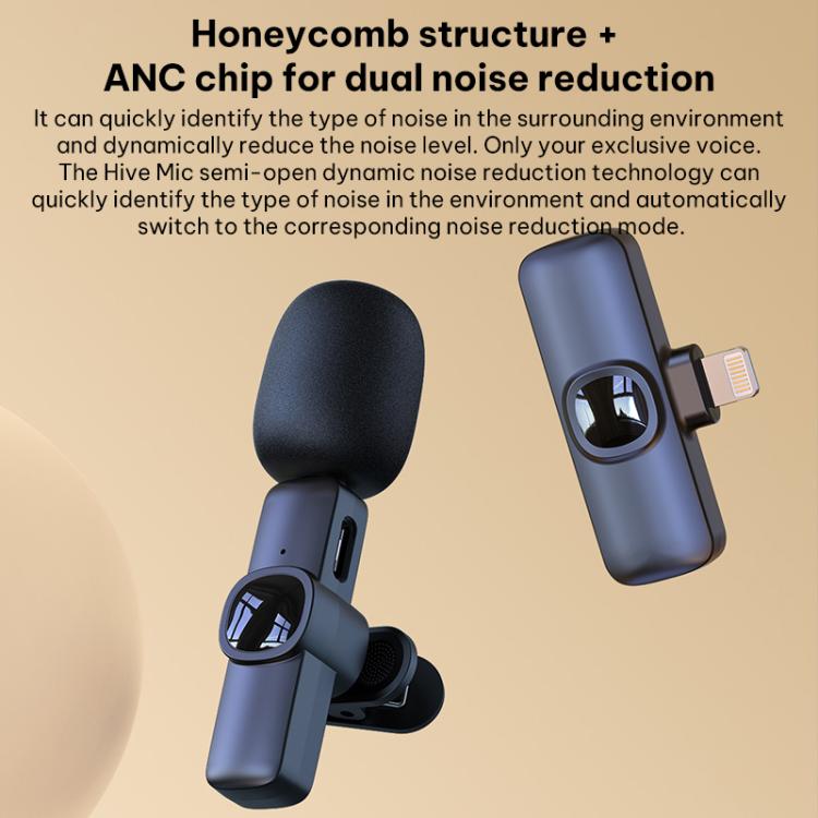 Microfono lavalier wireless J1 2 in 1 con riduzione rumore