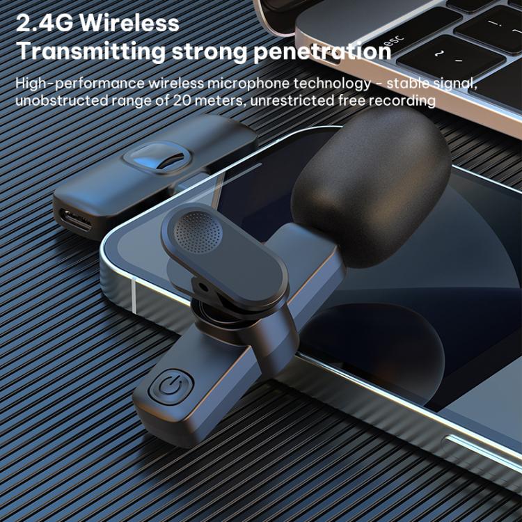 Microfono lavalier wireless J1 2 in 1 con riduzione rumore