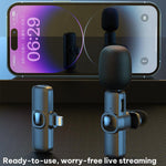 Microfono lavalier wireless J1 2 in 1 con riduzione rumore
