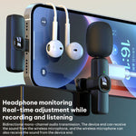 Microfono lavalier wireless J1 2 in 1 con riduzione rumore