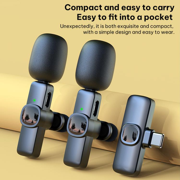 Microfono lavalier wireless J1 2 in 1 con riduzione rumore