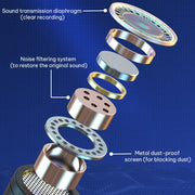 Microfono lavalier wireless J1 2 in 1 con riduzione rumore