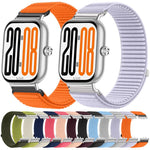 Cinturino per orologio in nylon intrecciato con chiusura a strappo e interfaccia metallica., For Honor Watch X5