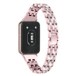 Cinturino per orologio in acciaio inossidabile con cinque perline e doppia fila di diamanti., For Honor Watch X5